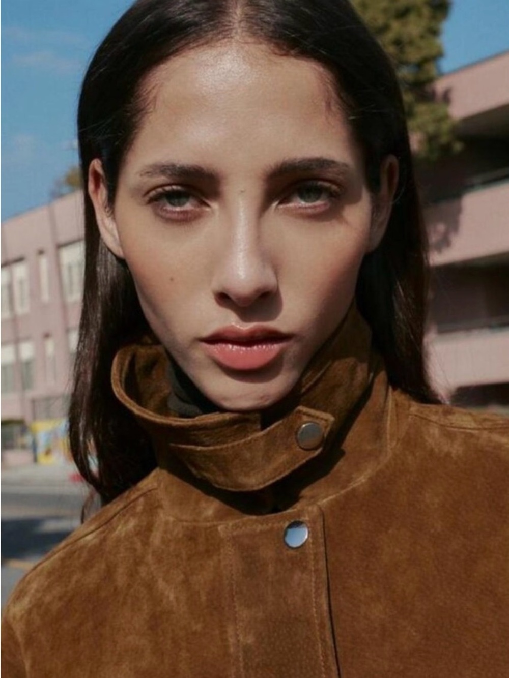NWOT ZARA 100% LEATHER BOMBER JACKET - Picture 5 of 13